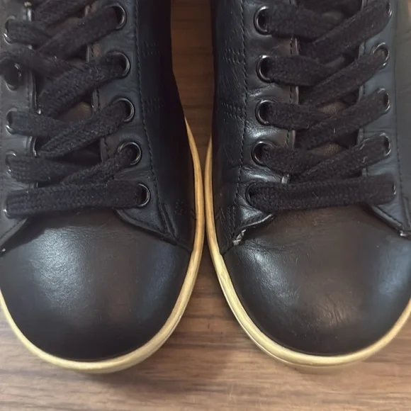 Isabel Marant Black Leather Bart Sneakers Size 37 - Picture 4 of 8